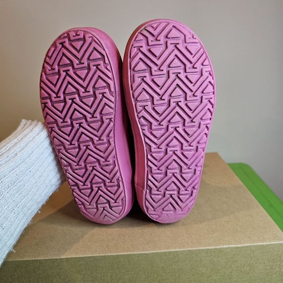 UGG Kex Sparkle Pink Rain/snow Boots Wool Lined-waterproof little girl's Sz J13 - Picture 7 of 9